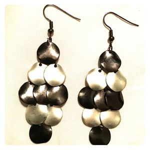 Silver toned chandelier earrings